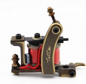 Professional Tattoo Coil Machine Gun CNC Carved Brass