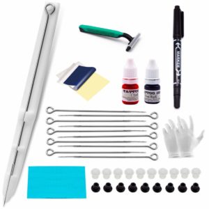 Chiitek Stick and Poke Tattoo Pen Kit White Poke Pen Complete Tattoo Kit