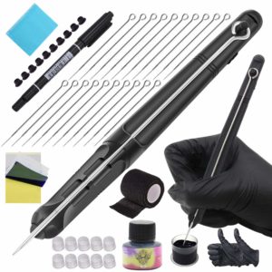 Romlon Hand Poke and Stick Tattoo Kit - Professional Hand Poke Pen Tattoo Kit 