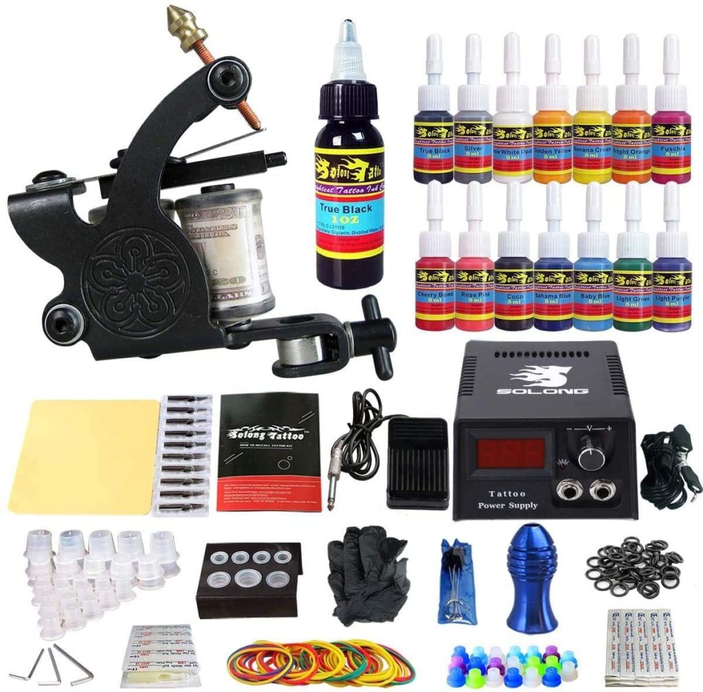 Best Tattoo Kits For Beginners In 2024 Reviews Comparison   Solong Tattoo Complete Starter Tattoo Kit 1 Pro Machine Guns 1024x1008 