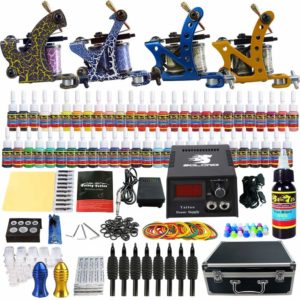 Solong Tattoo Complete Tattoo Kit with 4 Pro Machine Guns