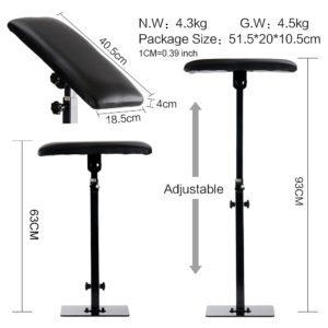 CAKMSMAO Professional Heavy Duty Iron Tattoo Armrest Adjustable Height and Tilt Tattoo Equipment