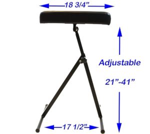 InkBed Deluxe Black Ball-and-Socket Armrest Leg Rest Adjustable Height and Tilt Tattoo Equipment