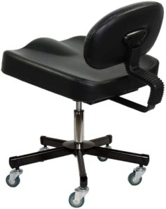 InkBed Ergonomic Adjustable Back Support Technician Stool 