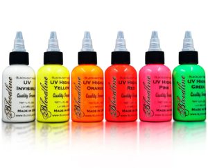 Bloodline Ink Professional Blacklight UV 6 Color Set