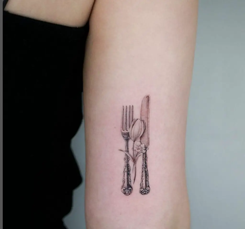 Fork Tattoo Design Idea 1