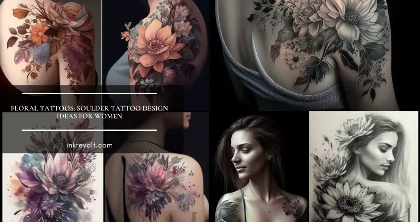 Floral Tattoos: Soulder Tattoo Design Ideas for women