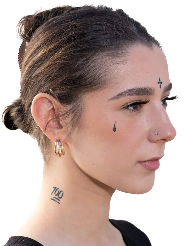 Tear Drop Tattoo Under Left Eye