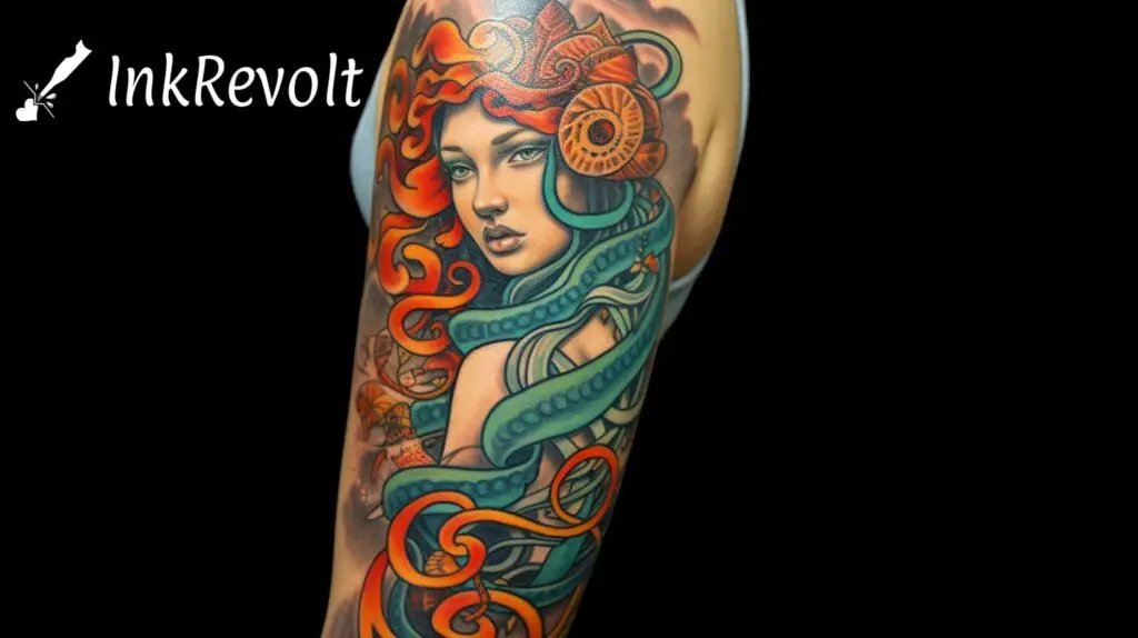 Colorful Medusa Tattoo