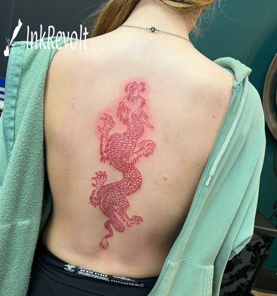 Spine Dragon Tattoo
