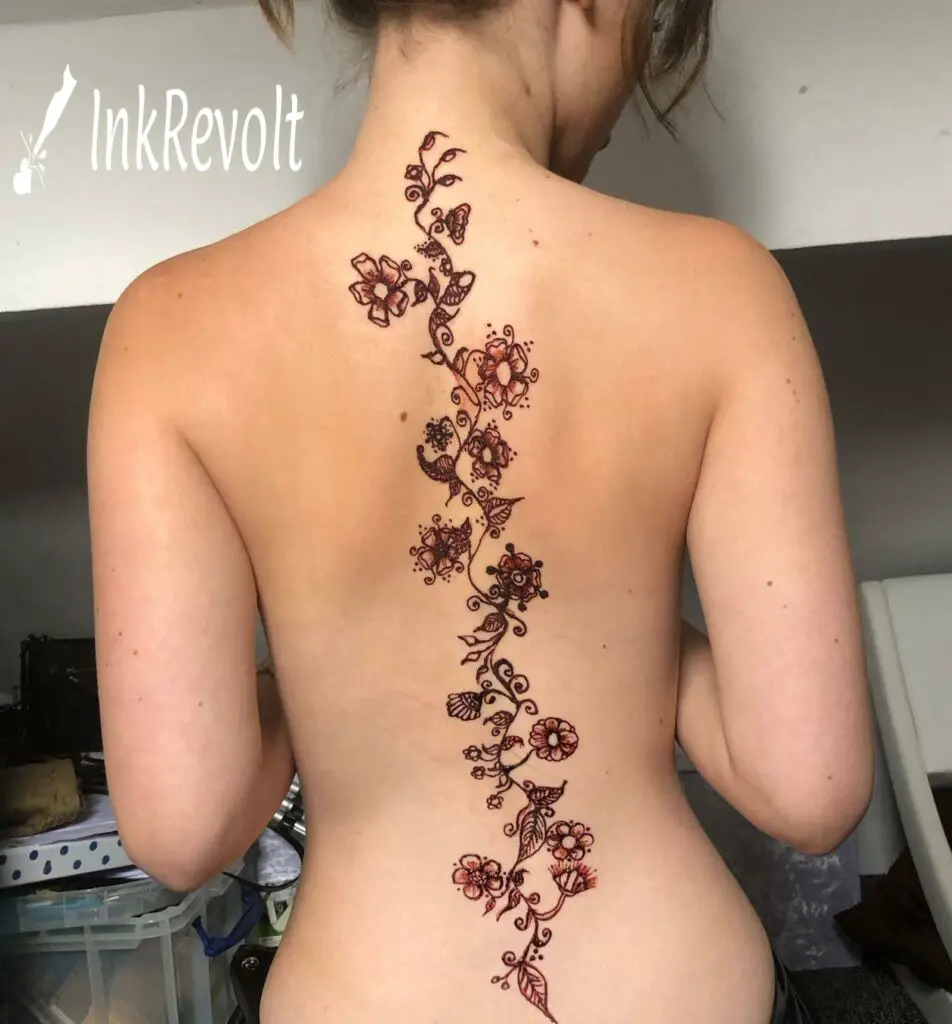 Spine Henna Tattoo