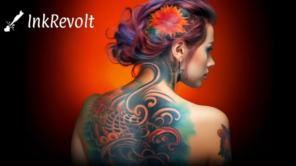 abstract fireball tattoo