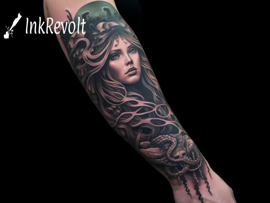 medusa tattoo full sleeve design 1