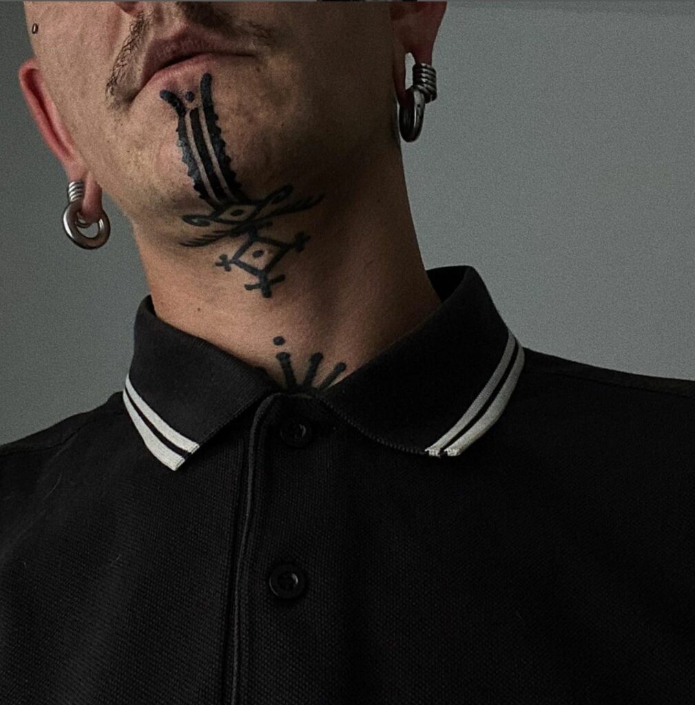 chin stripe tattoo