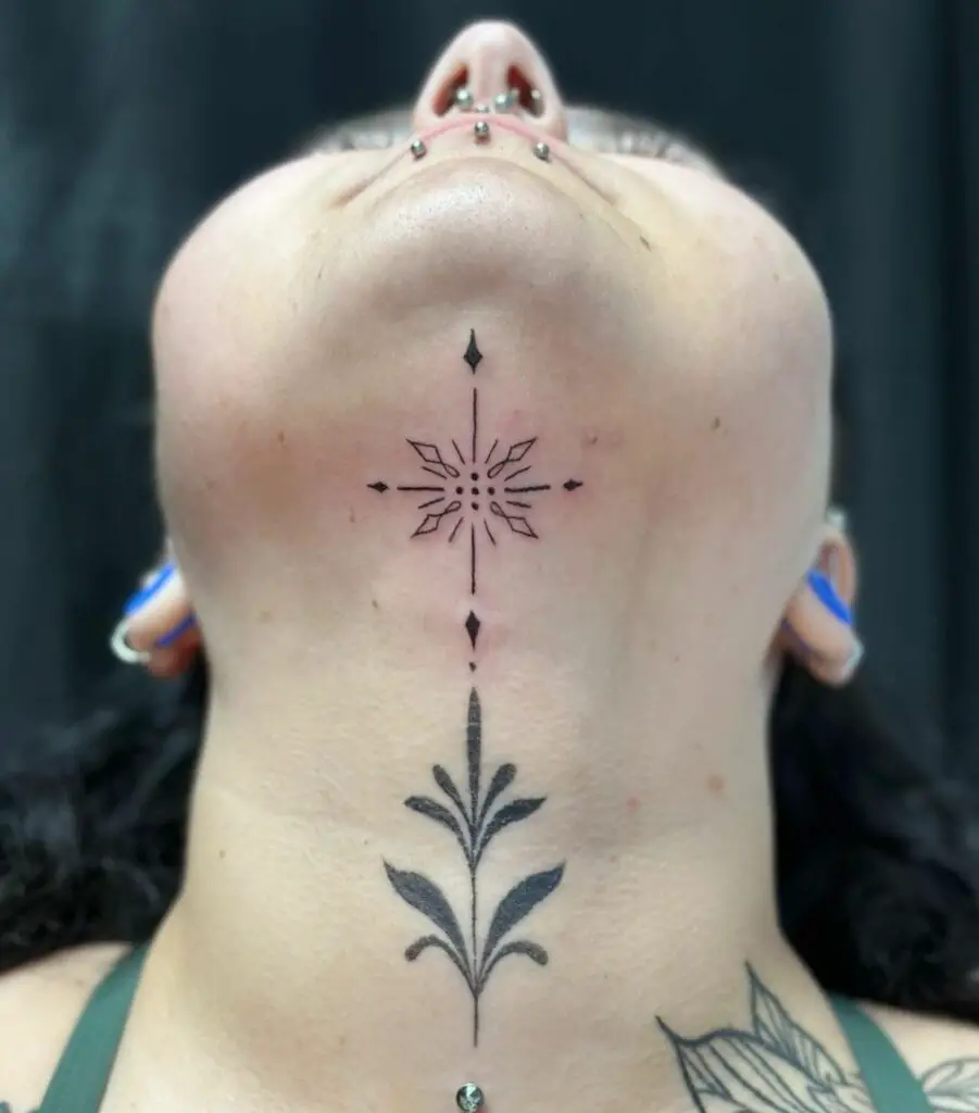 Under chin tattoo 2