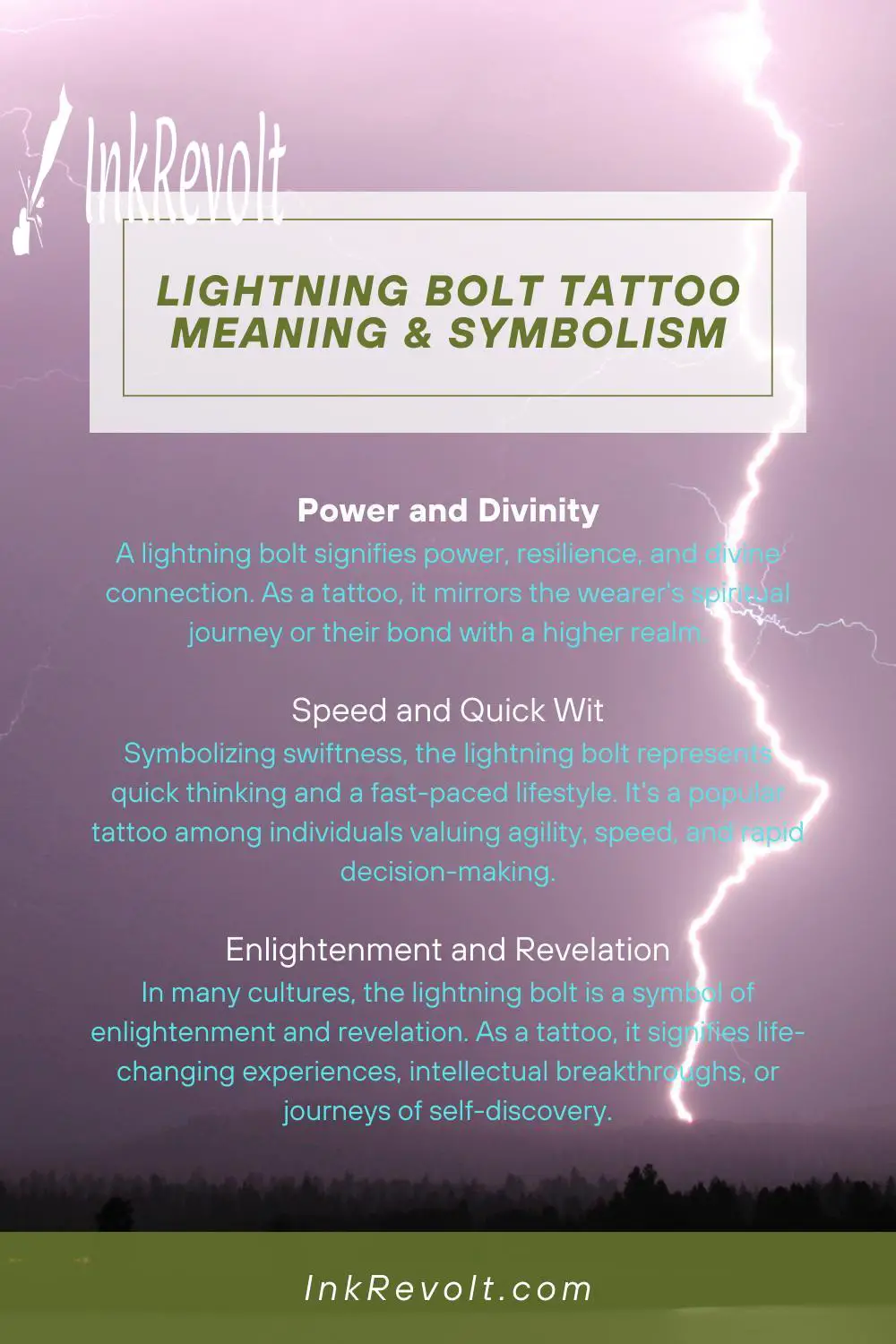 lighning bolt tattoo symbolism