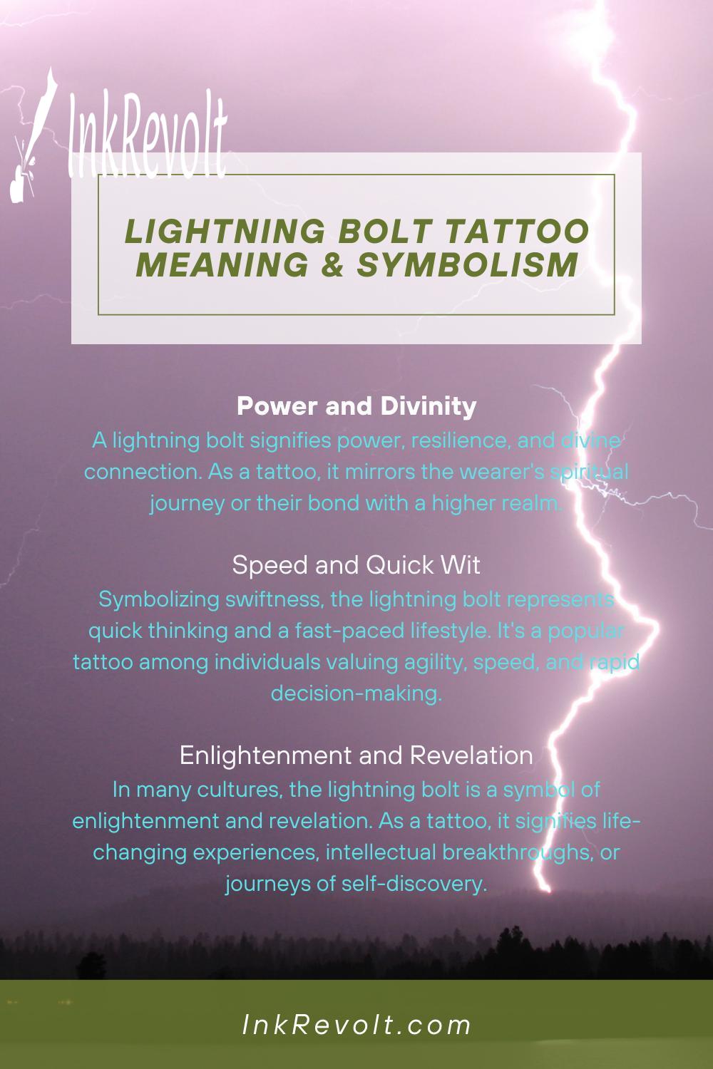 lighning bolt tattoo symbolism