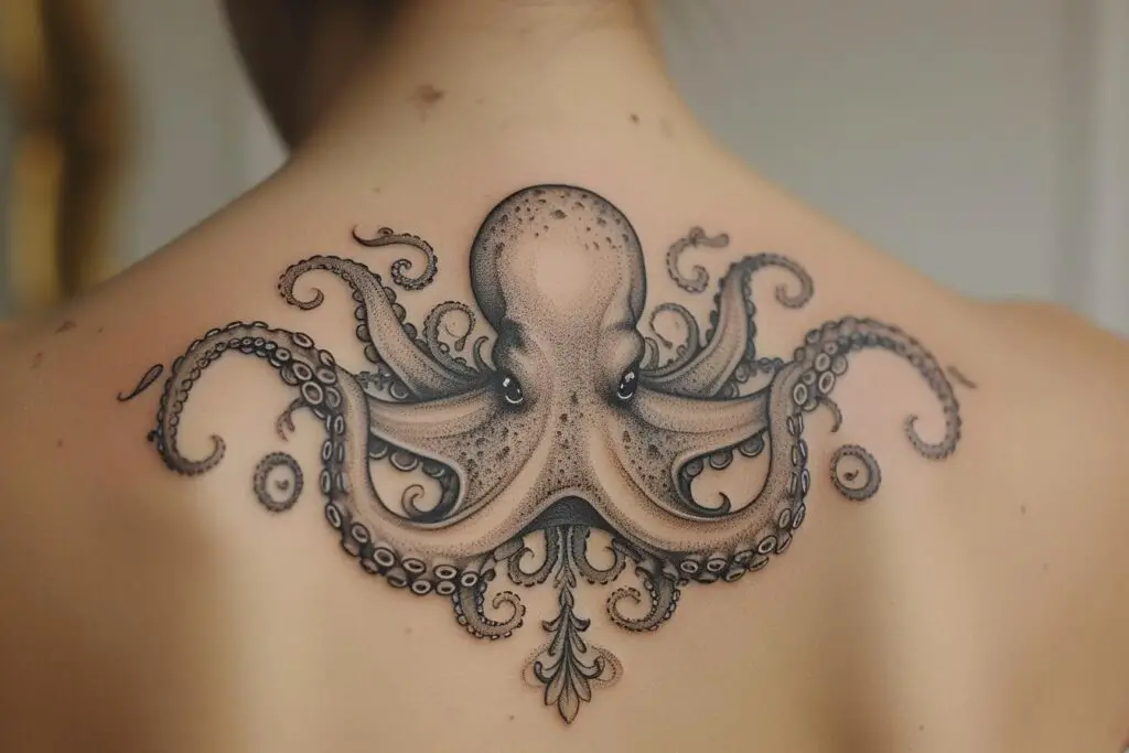 baby octopus tattoo