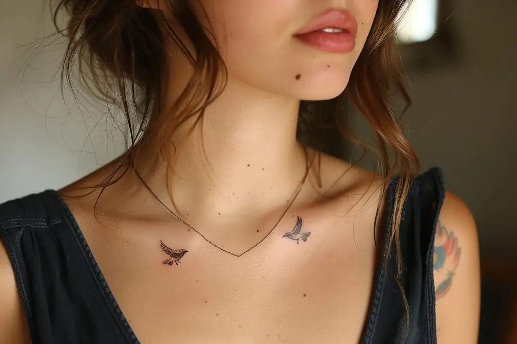 connectakader small bird tattoo on the collar bone of a woman d6283448 d4ad 43d6 8ea8 c81c1a208ad2 1