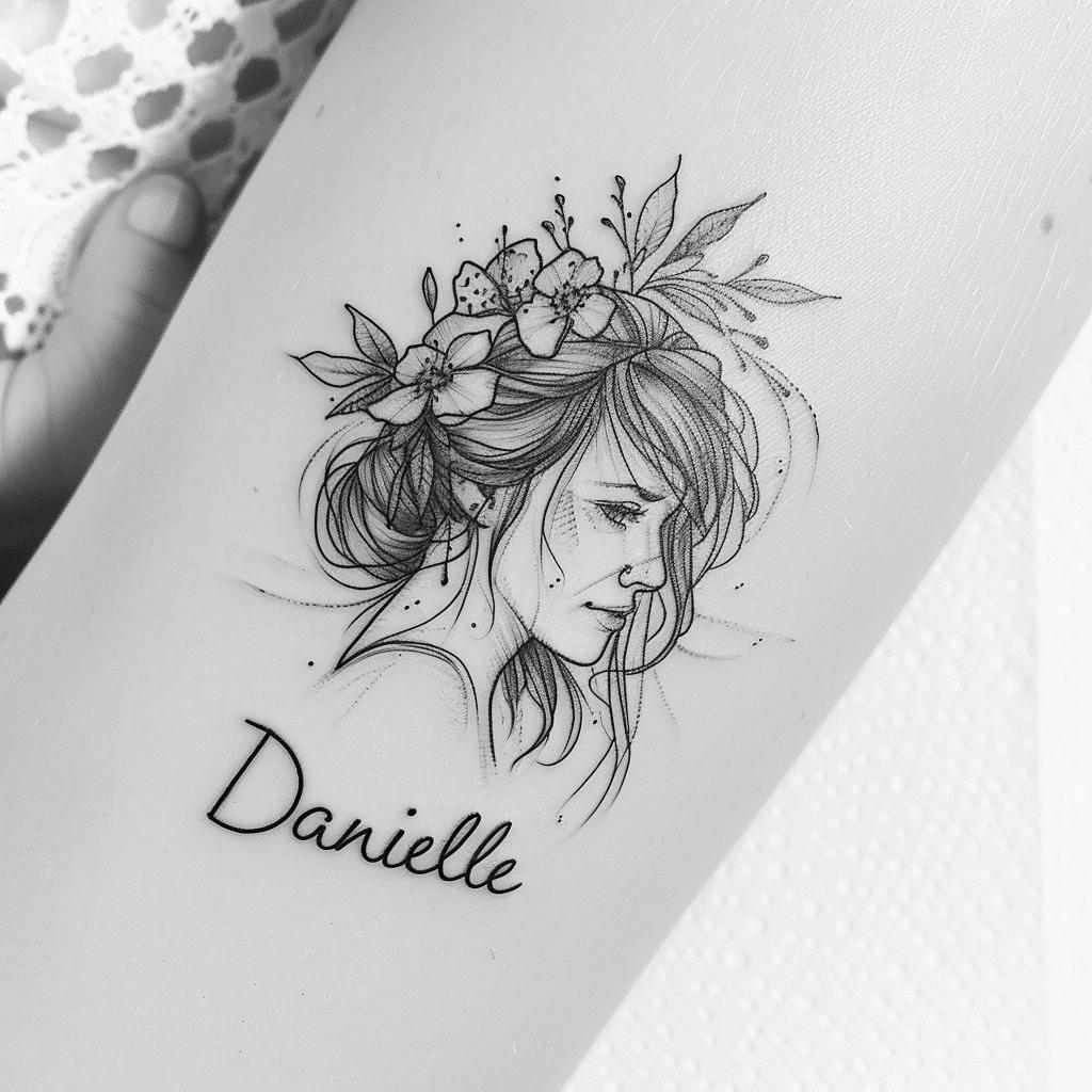 drivingtac097k3005 Danielle tattoo simple linework sketch on wh 8576d7ce 1931 4839 bc46 d6b6af5ad8c2