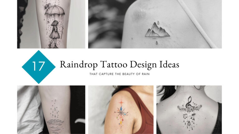 Raindrop Tattoo Design Ideas