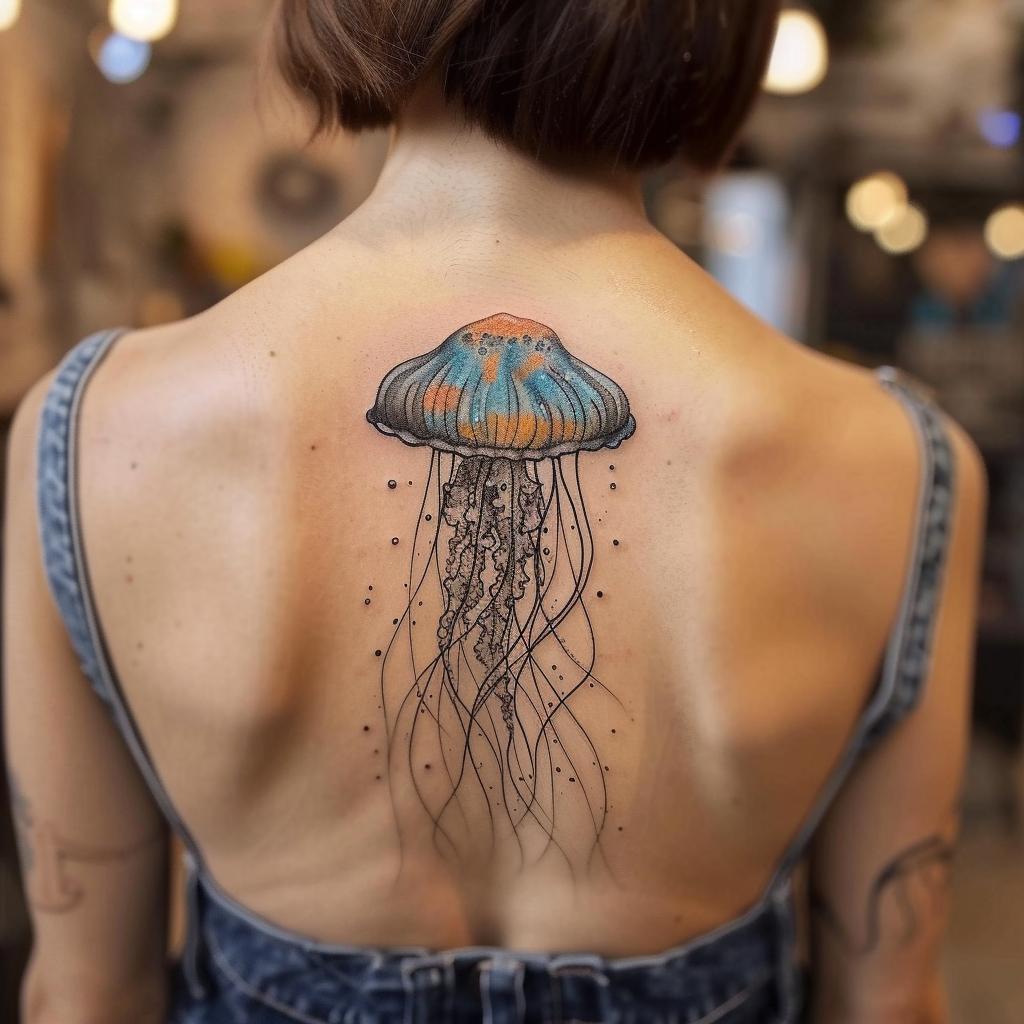 connectakader Fantasy Jellyfish Tattoo on a girls back 2177b4dd 293f 4757 99e6 3e8498e8759e 2