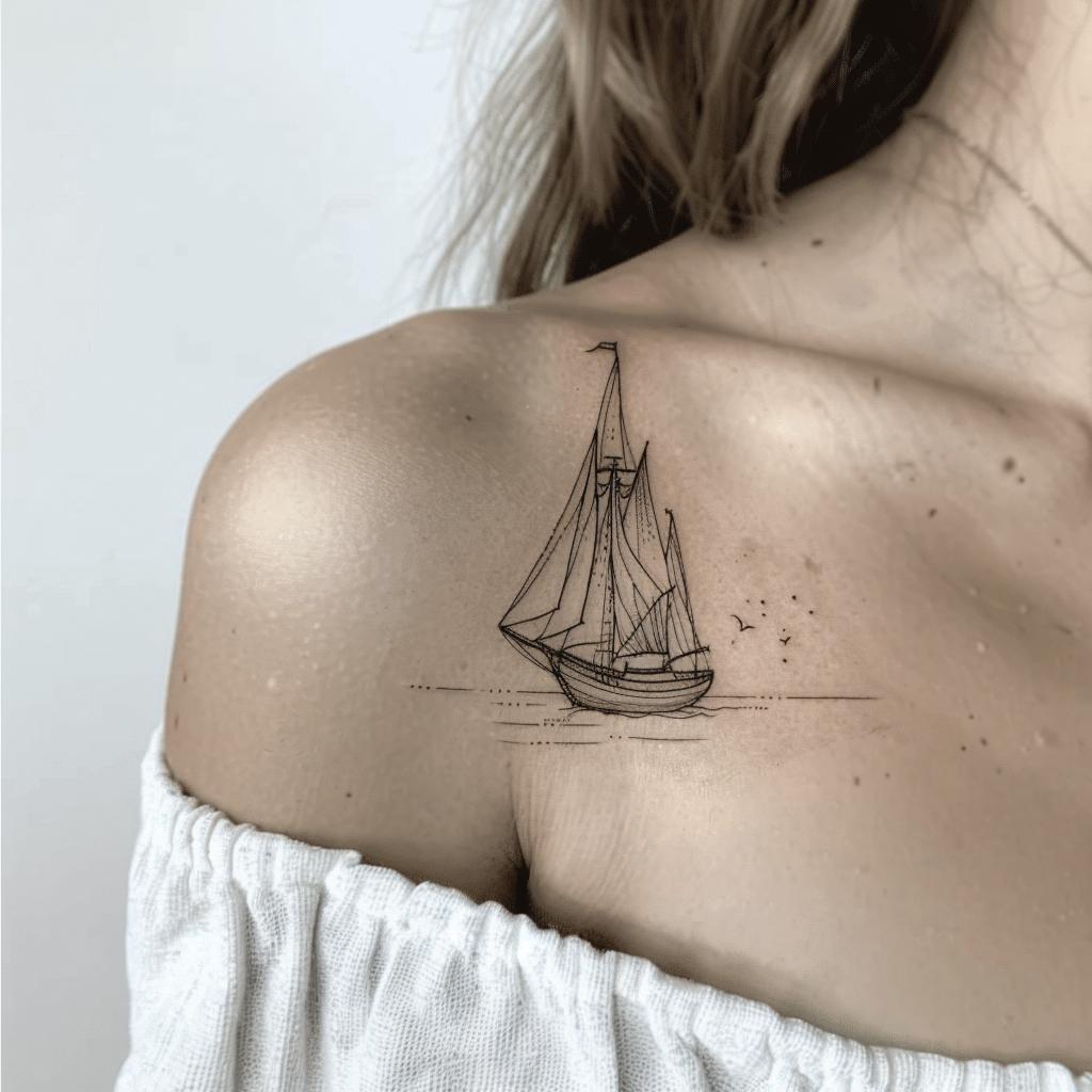 connectakader minimalist Little Sailboat tattoo on a girls sh 31b56c1f 3272 475b a973 23ec7a713ed0 3