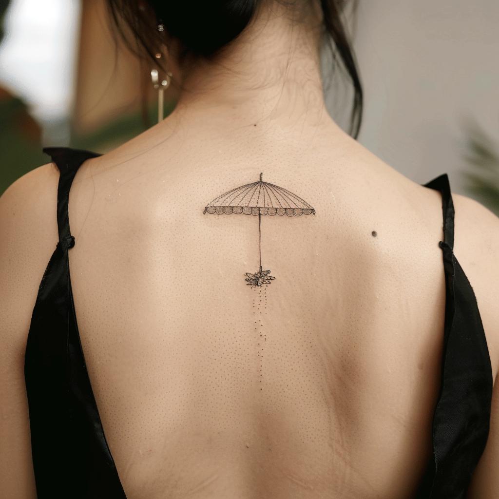 connectakader minimalist Tiny Beach Umbrella tattoo on a girl ab2e8f53 b129 4f21 af32 d81f5e7b3d03 0